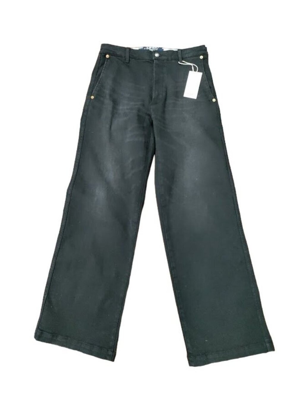 Unified Unlimited High Rise Denim Relaxed Jeans Black Wash Women's Size 6 NWT - Picture 5 of 10